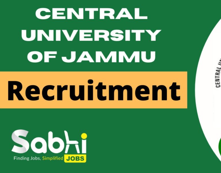 20 non-teaching staff in Central University of Jammu- CU Jammu Non Teaching Recruitment 2023 Notification